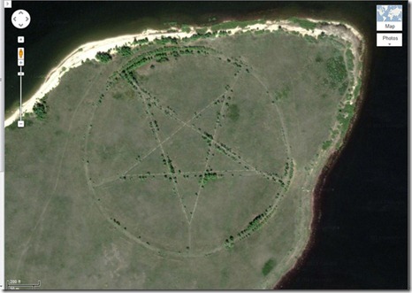 pentagramA EN GOOGLE EARTH