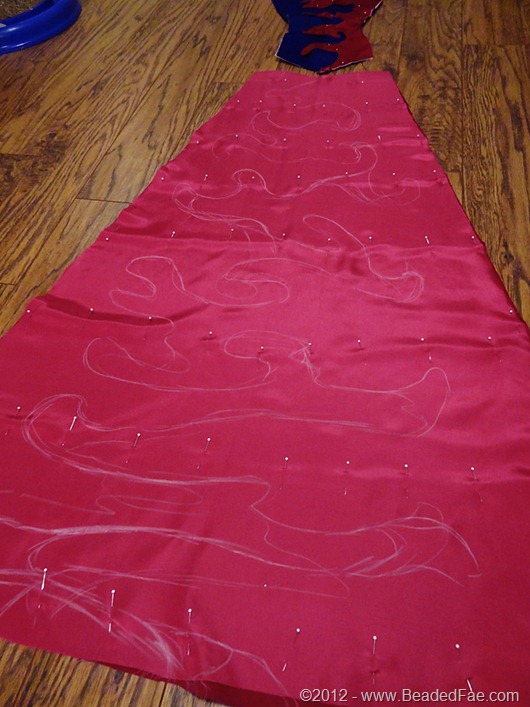 Sleeping Beauty Pink and Blue Gown Construction (Splashes)