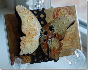 Collaged Butterfly Gift Card Holder Closed