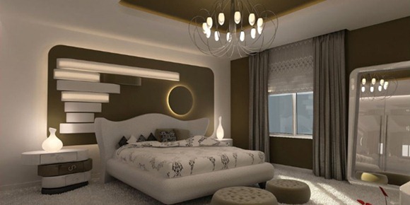 Diseños de dormitorio decorados en colores tierra