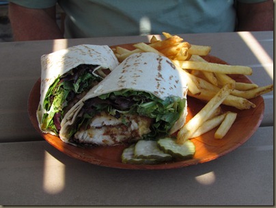 al's coconut yellowtail wrap at sparkys
