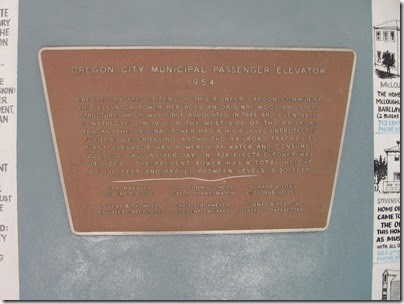 IMG_2795 Oregon City Municipal Elevator Plaque in Oregon City, Oregon on August 19, 2006