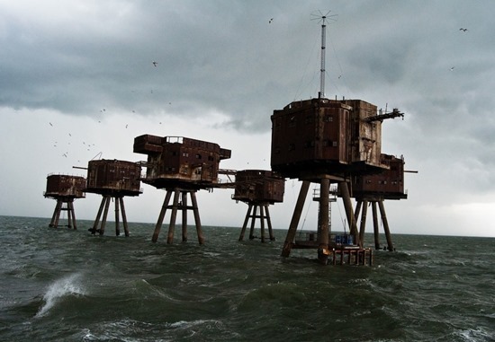 Os fortes marítimos Maunsell na Inglaterra