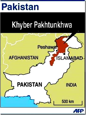 Khyber-Pakhtunkhwa - Pakistan map