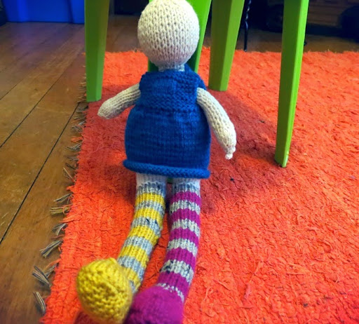 hand knitted rag doll