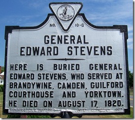 General Edward Stevens - G-10 in Culpeper County, VA