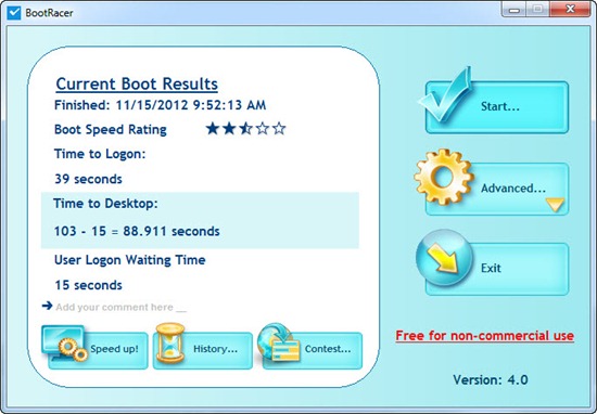 Laporan hasil pengukuran waktu booting di program Bootracer