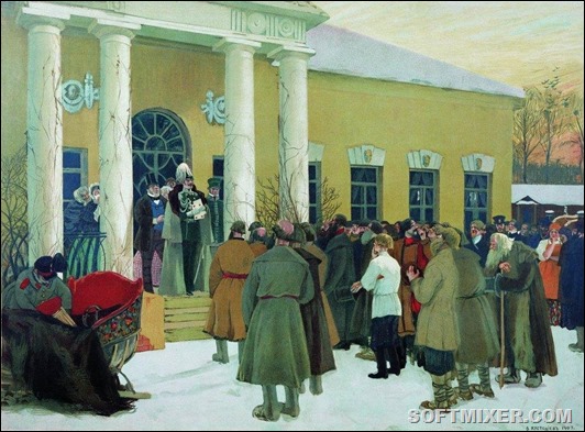 Liberation_of_peasants_by_B.Kustodiev_(1907)