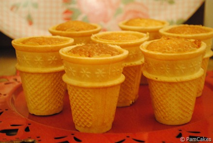 Cupcakes en cono helado
