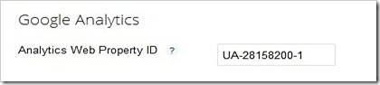 Google Analitics web property ID in blogger