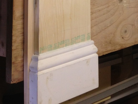 Mantel base trim detail 6