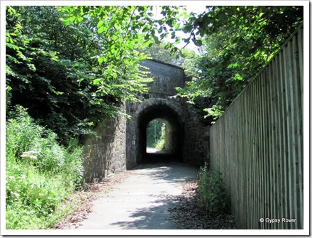 A rather tight curved tunnel on the old railway line at Markinch.