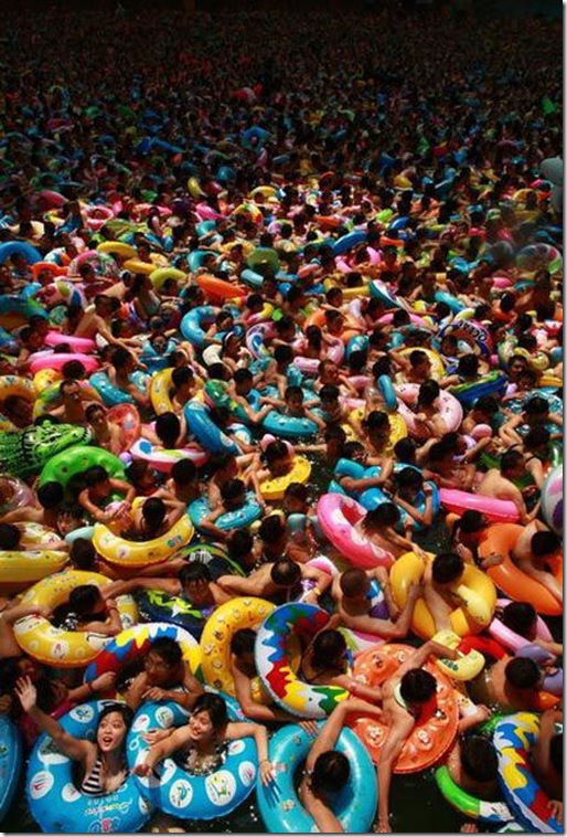 over crowded chinese water park 3