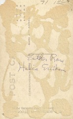 Esther Rose and Helia Erickson Postcard Duluth back