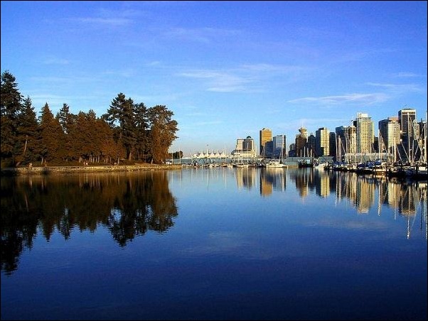 1. Vancouver, Canada reflection in water