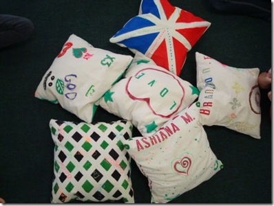 pile of finished pillows