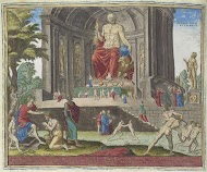 Standbeeld van Zeus in Olympia