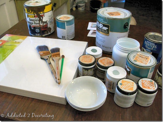 painting supplies before