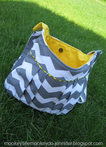 cross body pleated chevron bag