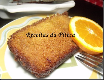 Bolo de laranja (Sticky orange cake) da Nigella- fatia perto