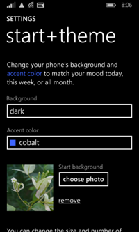 Windows Phone 8.1 start+theme Settings (www.kunal-chowdhury.com)
