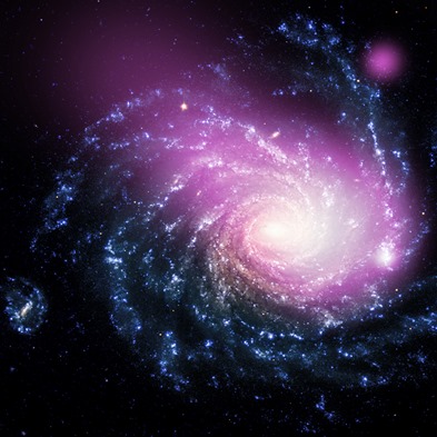 imagem composta no óptico e raios X da NGC 1232