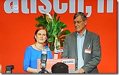 Die Linke novos dirigentes Bernd Riexinger e Katja Kipping.Jun.2012