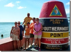 Gail, Rick, Dan, Tricia, Gin and Syl in Key West