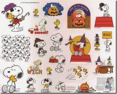 Snoopy in Season Mook 2013 02 Free Stickers