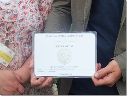 St Luke's (Cheshire) Hospice's garden received a Silver medal
