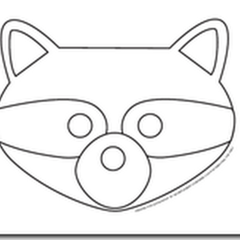 Máscaras de mapache para imprimir, color y colorear