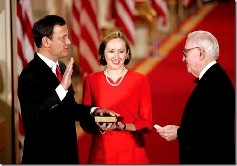Swearing in of Supreme Court Chief Justice John Roberts.