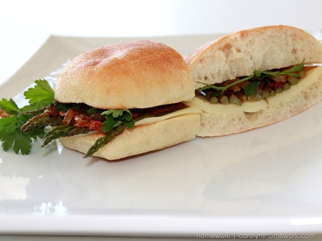 Grilled Asparagus Sandwich via homework