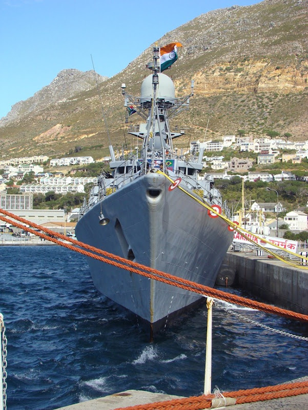Indian Navy Warship, the Kora-class Corvette, INS Karmuk, in South Africa, for IBSAMAR exercise
