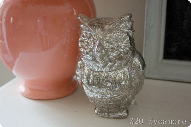 mercury glass owl from target