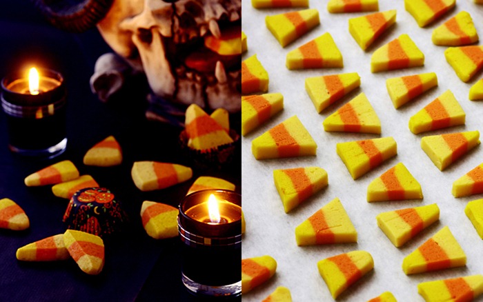 candy corn cookies collage 1
