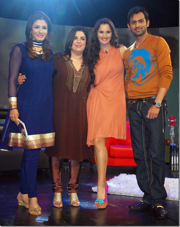 Shoaib Malik and Sania Mirza on Raveena’s show “Isi ka Naam Zindagi Hai”i-8