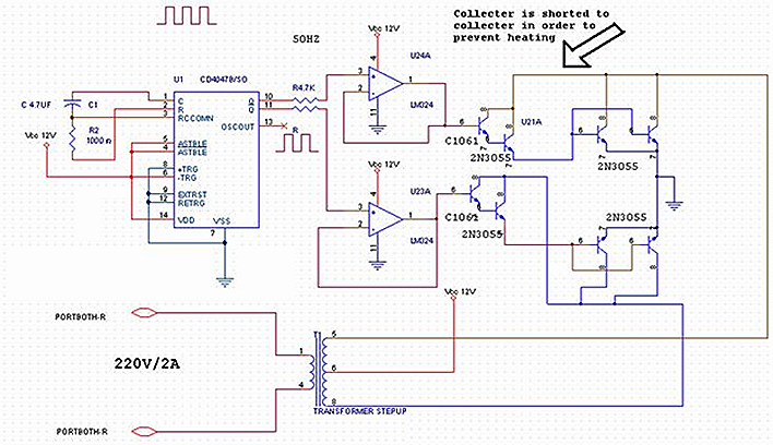 power electronic converter: 12V to 220V inverter