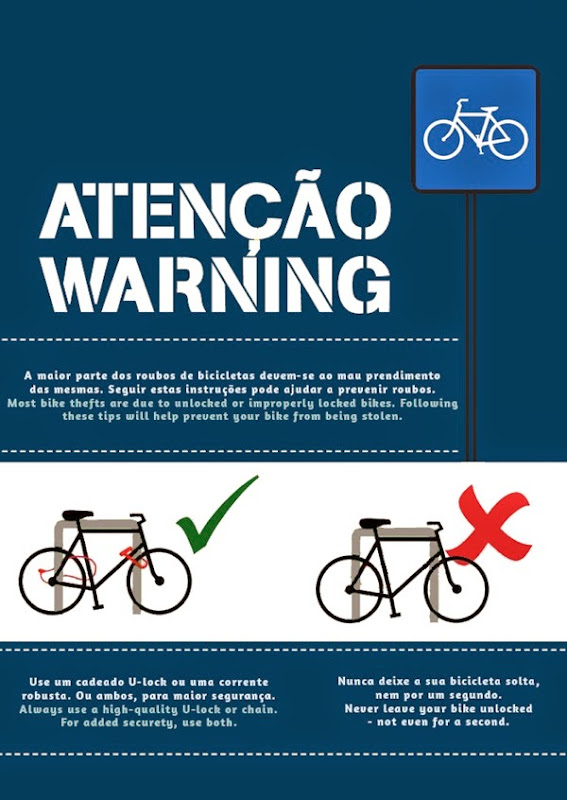 Bike roubos - aviso