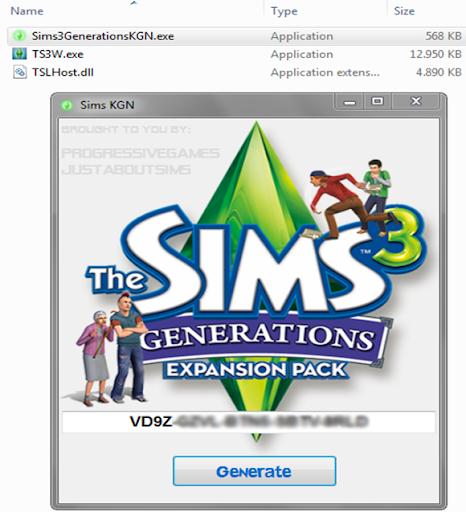 sims 3 generations key