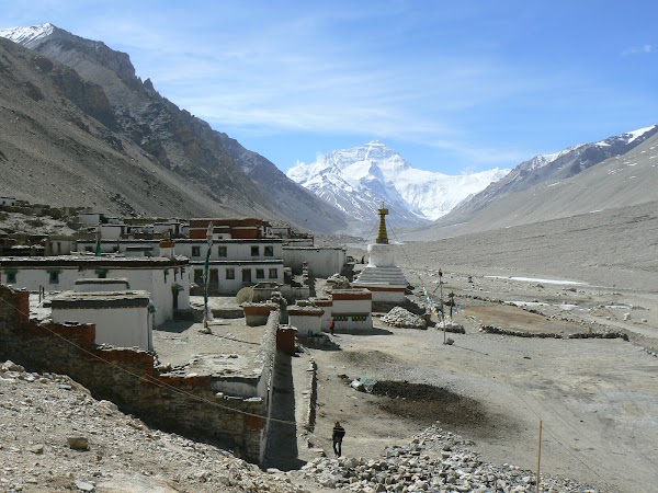 Obiective turistice Tibet: manastirea Rongphu si Everest