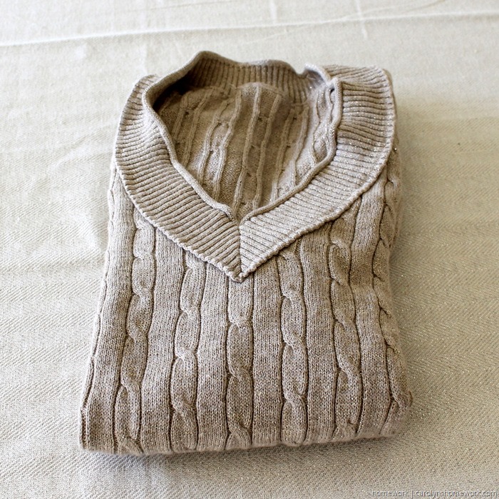 Upcycled Sweater Napkin Rings via homework (6)