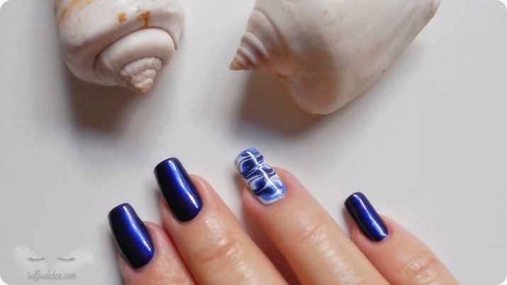 nail art - nailart - marble - soffiodidea - soffio di dea - onde -1a