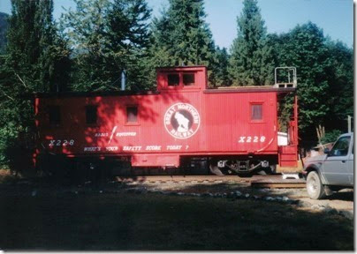 Great Northern Caboose X228 in Skykomish, Washington in 1998