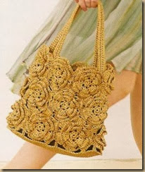 light brown crochet bag