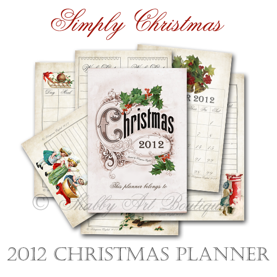 Shabby Art Boutique Christmas Planner 2012