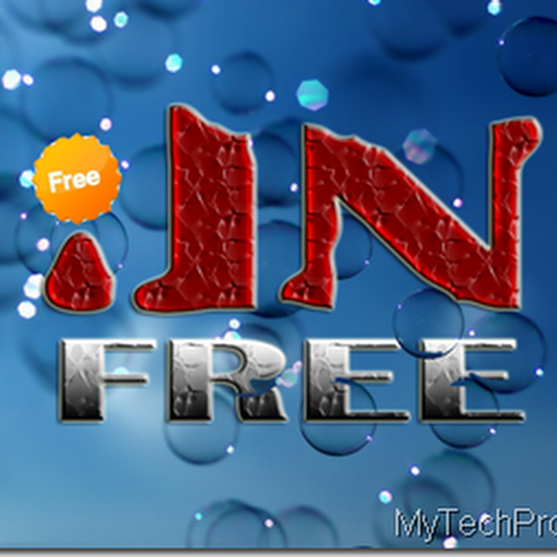 Get .IN Domain Name For Free-Giveaway