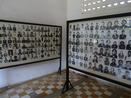 Poze prizonieri ucisi de khmerii rosii - Muzeul Genocidului Phnom Penh