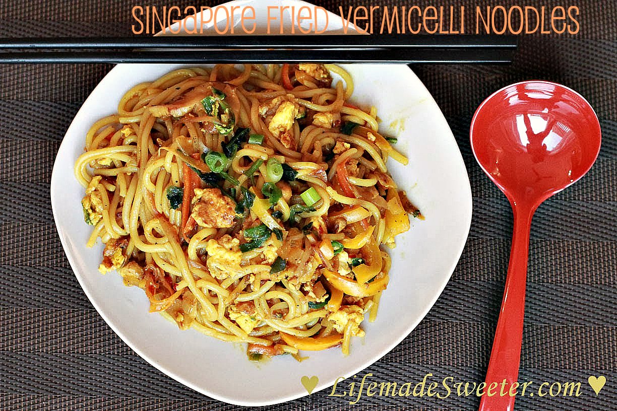 cooker recipe singapore slow Noodles Vermicelli Fried Singapore (Vegetarian)