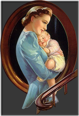 madre con bebe vintage (4)